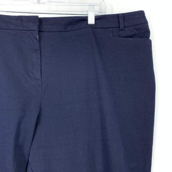 SOLD Lane Bryant Pants Women's Plus Size 24 Crop Navy Blue Slash Pockets - Picture 4 of 8